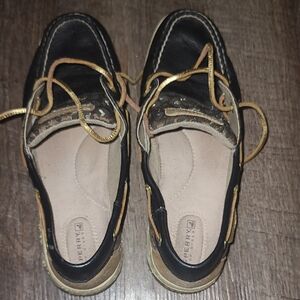 Sperry Black and Tan Flats Timeless Comfort